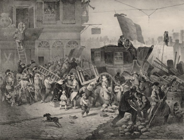 Révolution de 1830 : Formation des barricades