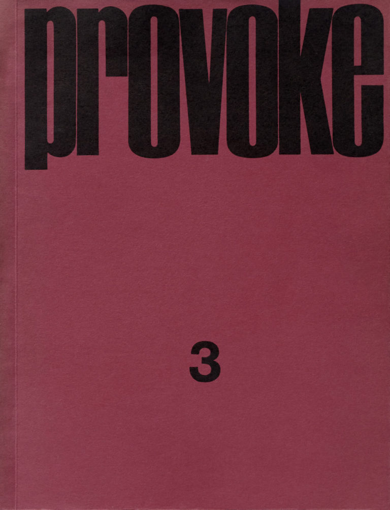 <em>Provoke 3</em>, couverture